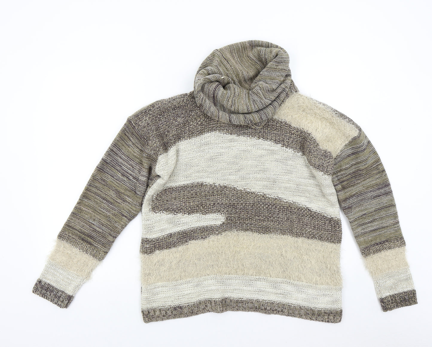 TU Womens Brown  Knit Pullover Jumper Size 16