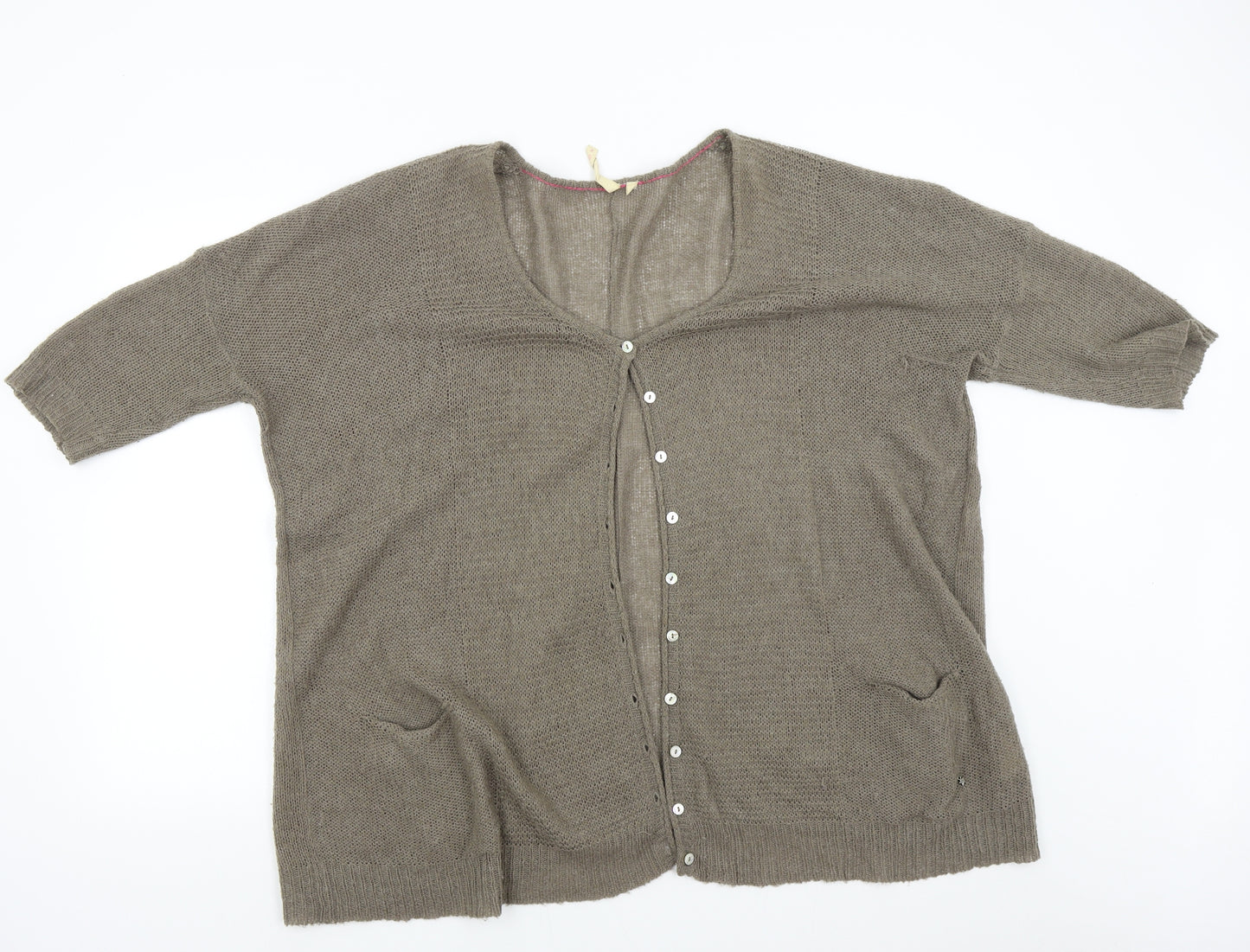 White Stuff Womens Brown  Knit Cardigan Jumper Size 14