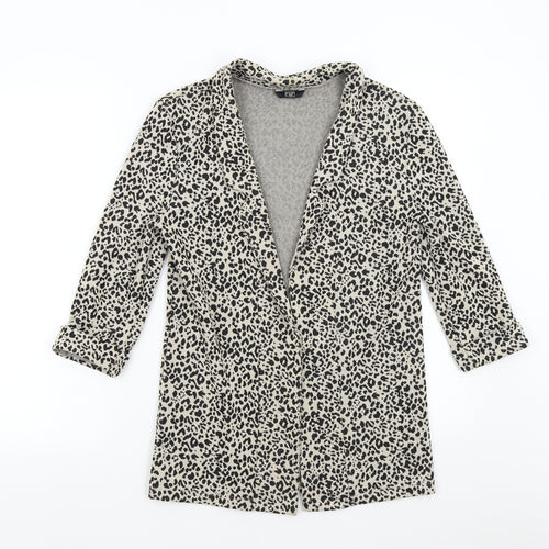 F&F Womens Multicoloured Animal Print  Jacket Blazer Size 6