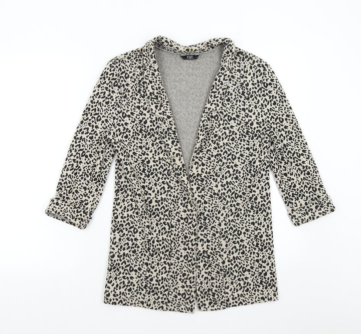 F&F Womens Multicoloured Animal Print Jacket Blazer Size 6