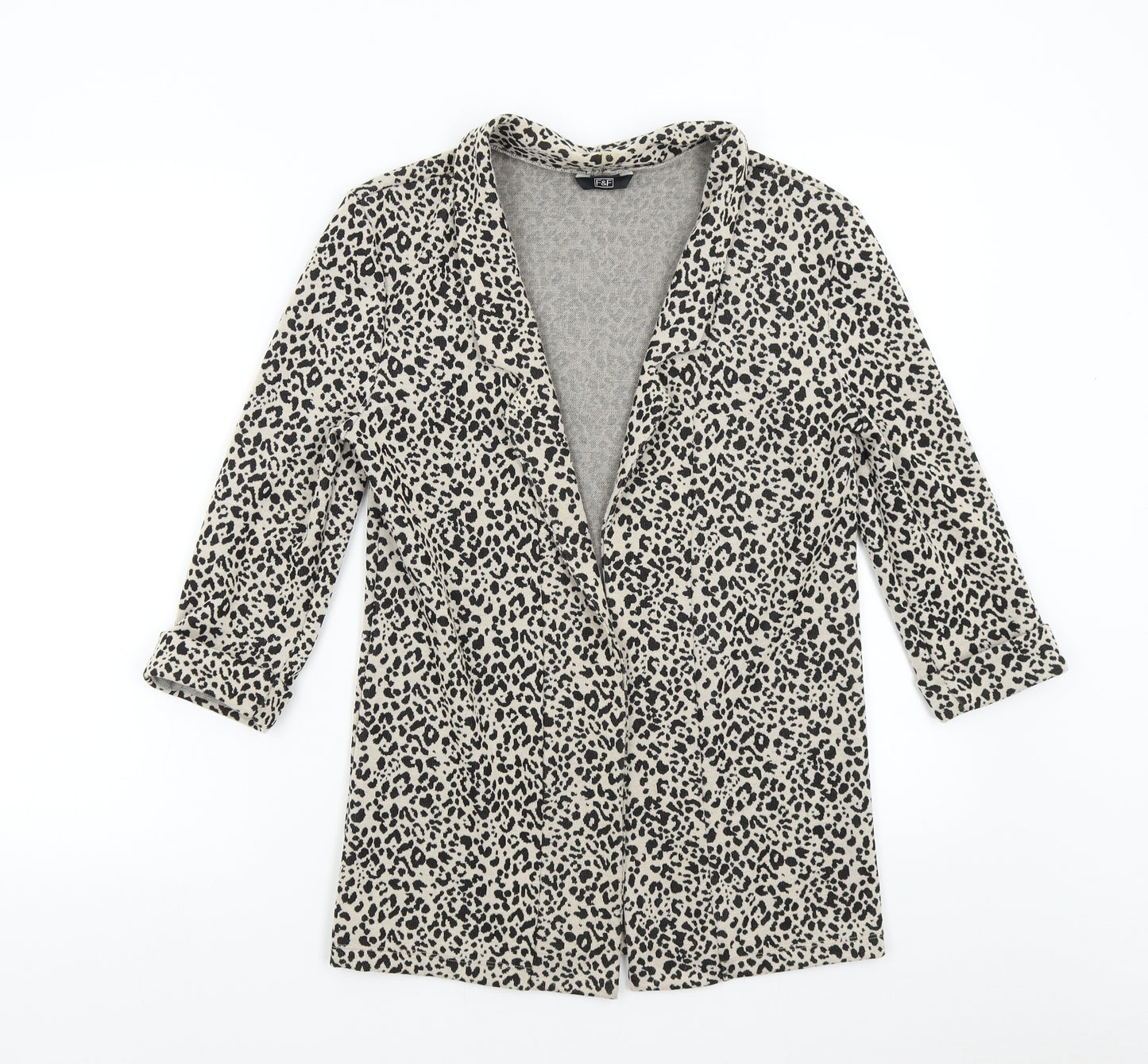 F&F Womens Multicoloured Animal Print  Jacket Blazer Size 6