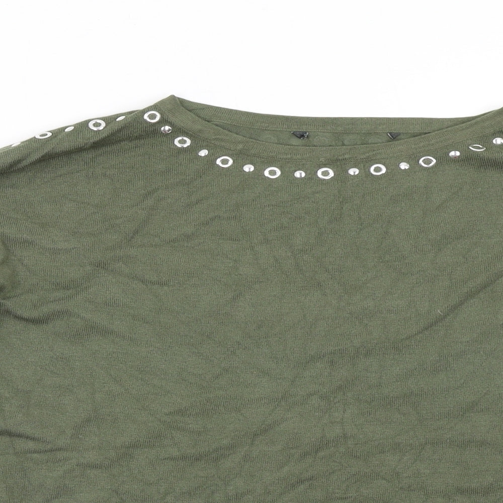 Bonmarché Womens Green  Knit Pullover Jumper Size 14