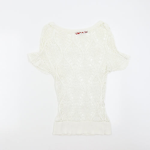 Influence Womens Ivory   Pullover Jumper Size M