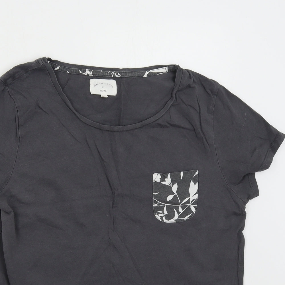 NEXT Womens Grey Solid  Top Pyjama Top Size M