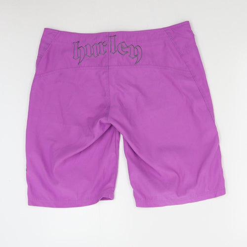 Hurley Mens Purple   Sweat Shorts Size L