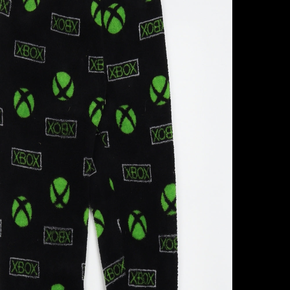 Primark Boys Black Solid Fleece  Pyjama Pants Size 9-10 Years  - XBOX