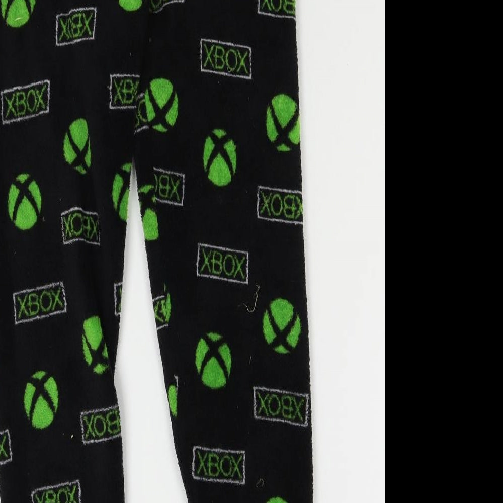 Primark Boys Black Solid Fleece  Pyjama Pants Size 9-10 Years  - XBOX