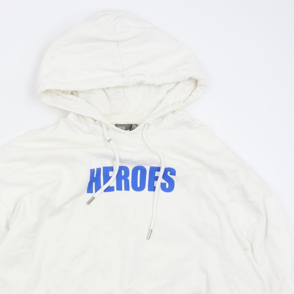 ASOS Mens White   Pullover Hoodie Size XL  - Heroes