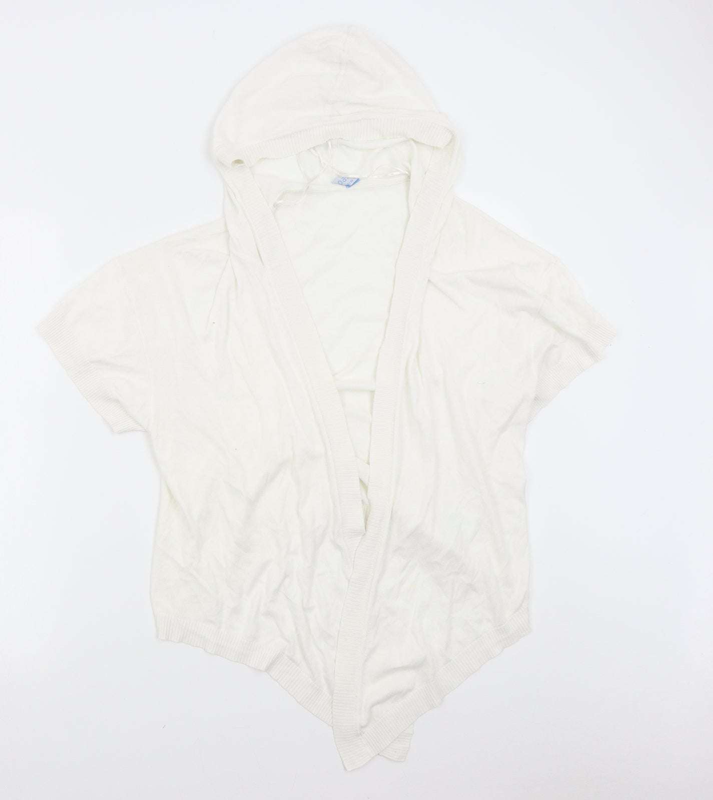 Oasis Womens White  Knit Cardigan Jumper Size 10