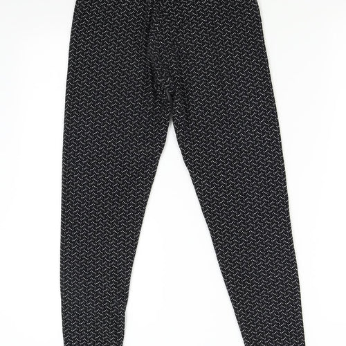 Primark Womens Black Geometric   Pyjama Pants Size 8
