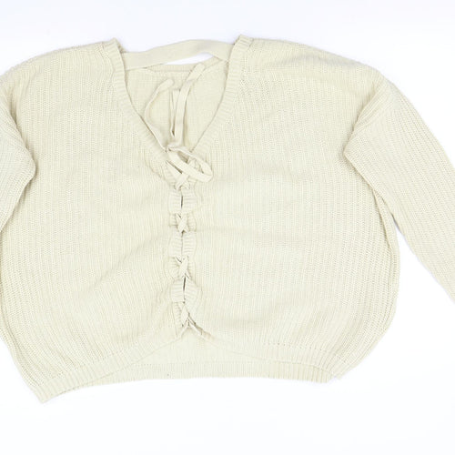 ASOS Womens Beige  Knit Pullover Jumper Size 14