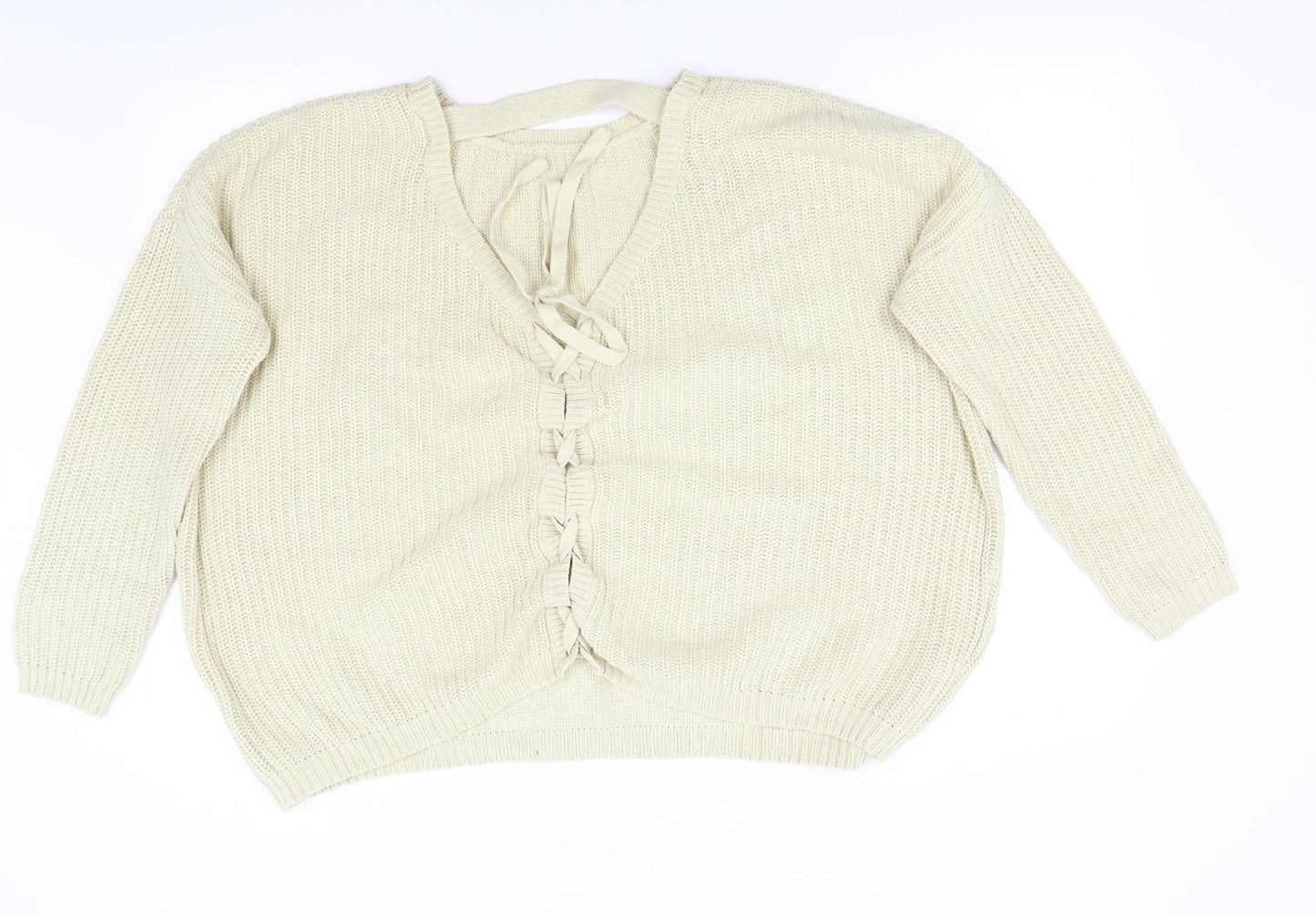 ASOS Womens Beige  Knit Pullover Jumper Size 14