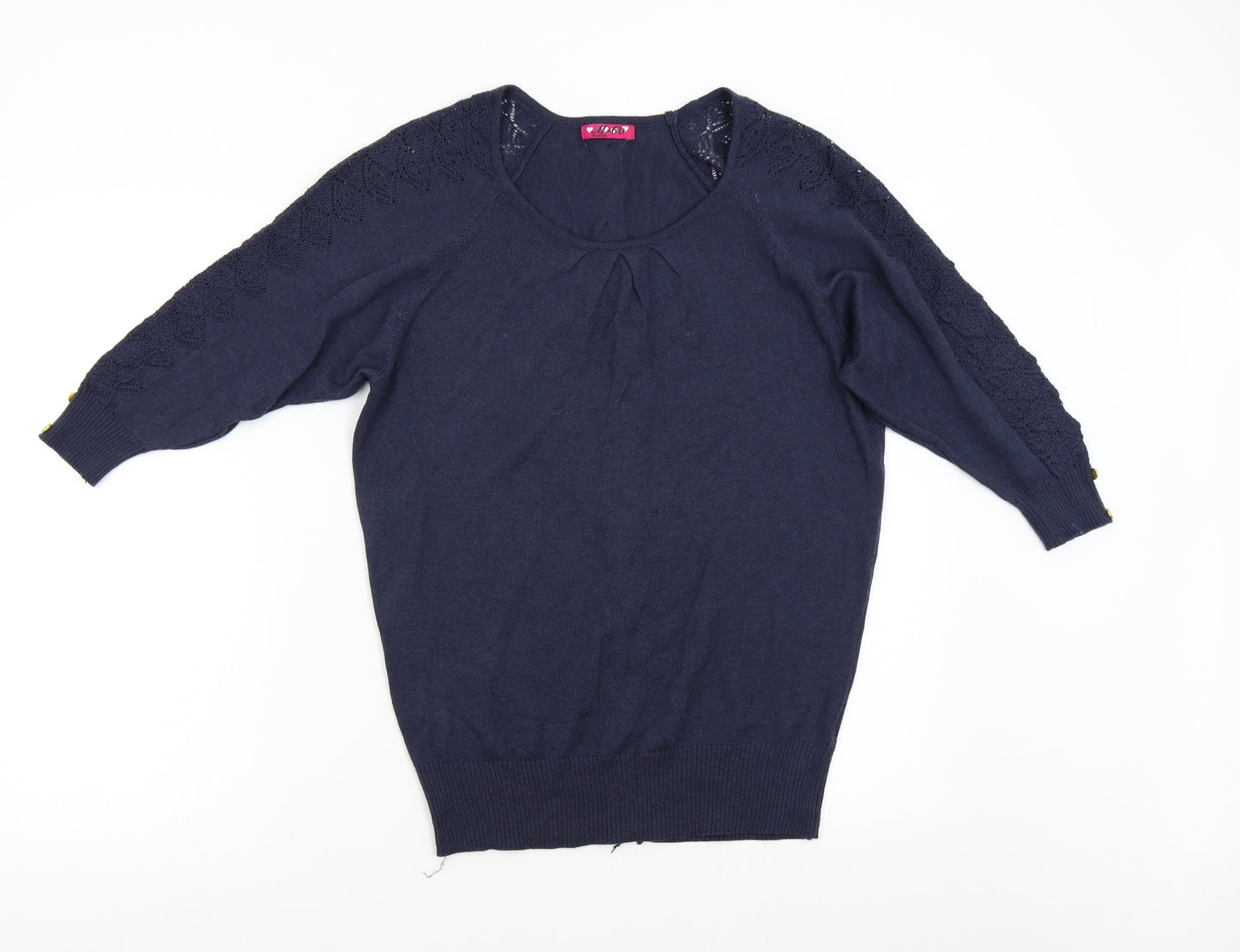M60 Collection Womens Blue  Knit Pullover Jumper Size M