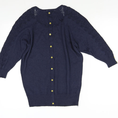 M60 Collection Womens Blue  Knit Pullover Jumper Size M