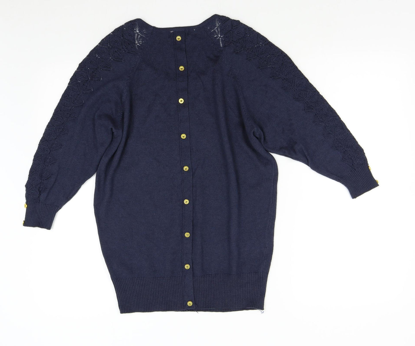 M60 Collection Womens Blue  Knit Pullover Jumper Size M