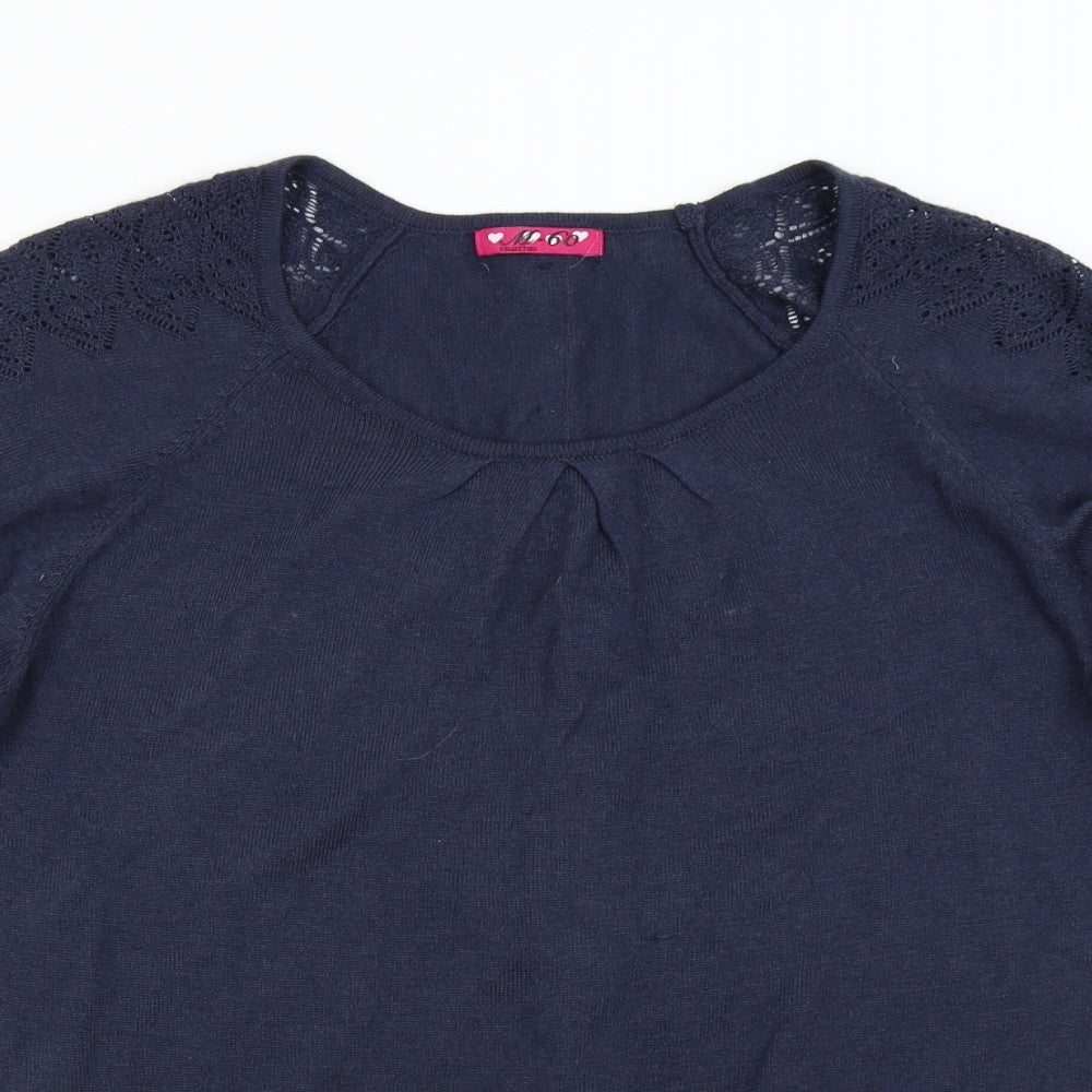 M60 Collection Womens Blue  Knit Pullover Jumper Size M