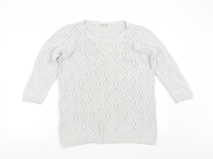 BHS Womens Grey  Knit Pullover Jumper Size 16