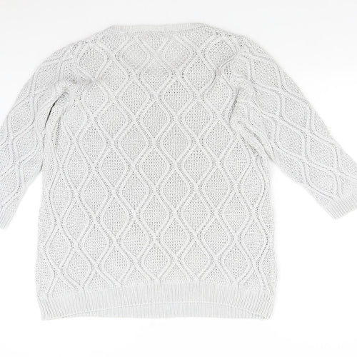 BHS Womens Grey  Knit Pullover Jumper Size 16