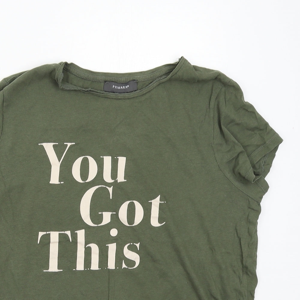 Primark Womens Green   Basic T-Shirt Size S