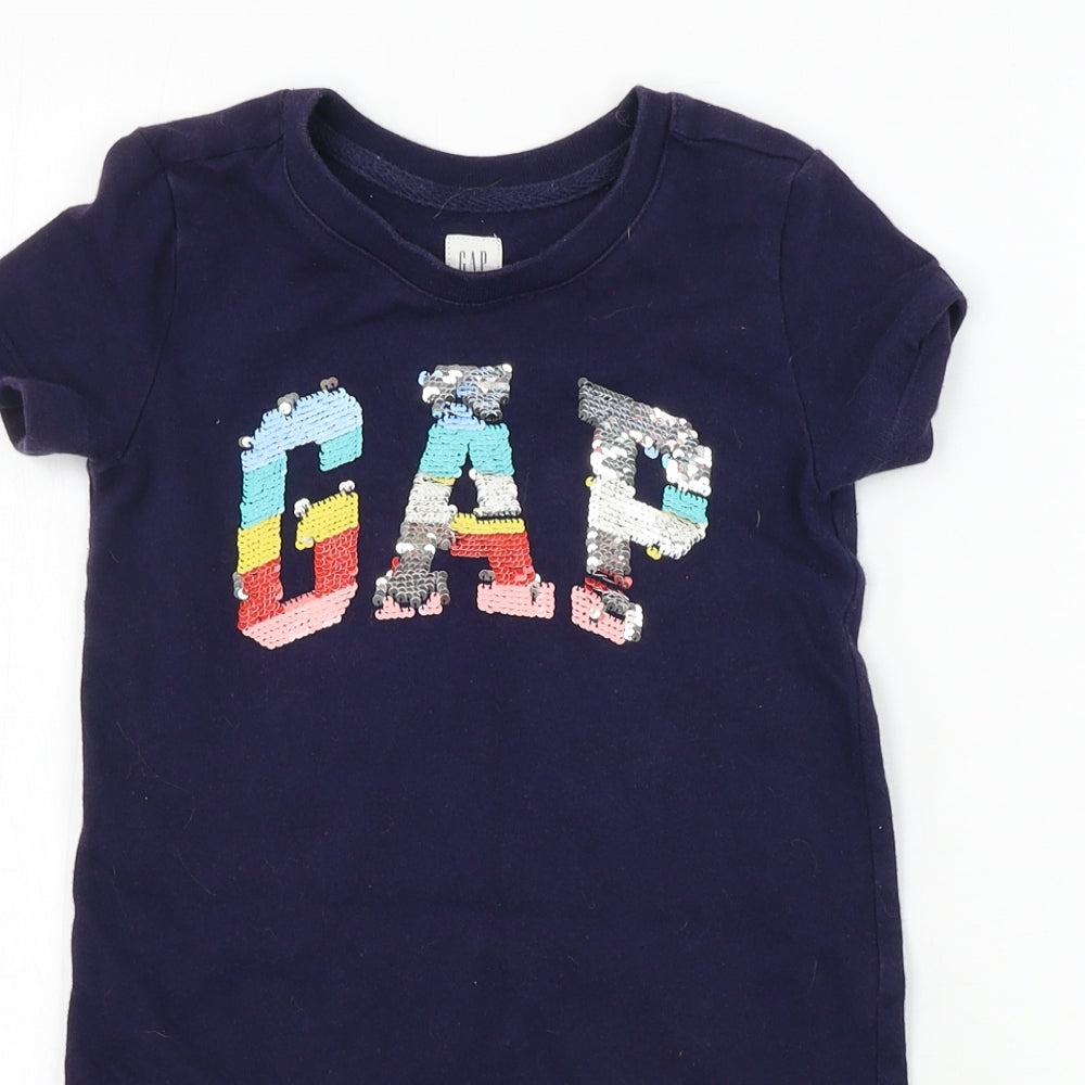 Gap  Girls Blue   A-Line  Size S  - sequin detail
