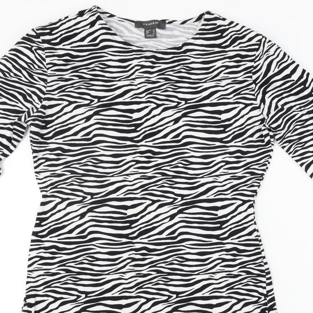 Primark  Womens White Animal Print  Bodycon  Size 10