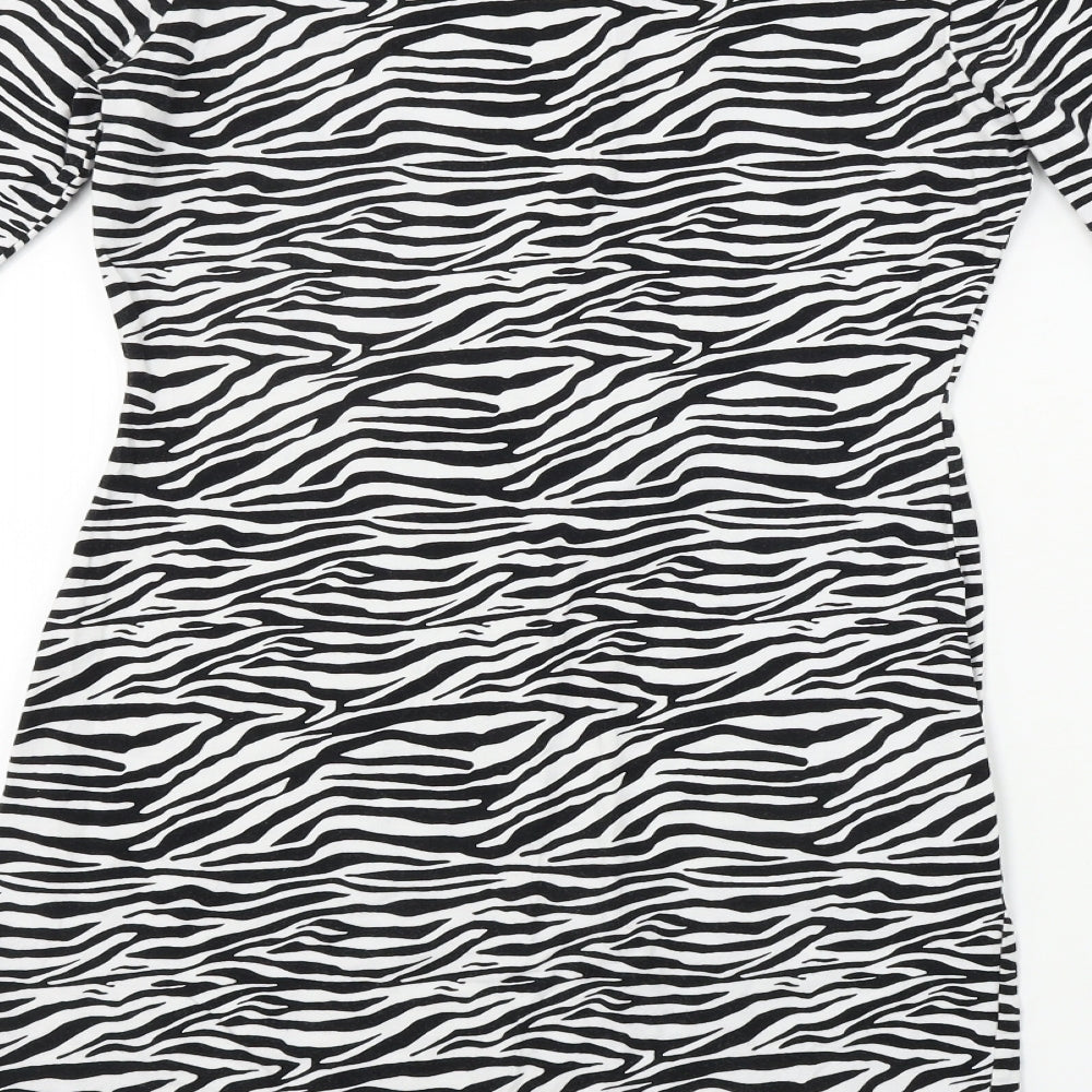Primark  Womens White Animal Print  Bodycon  Size 10