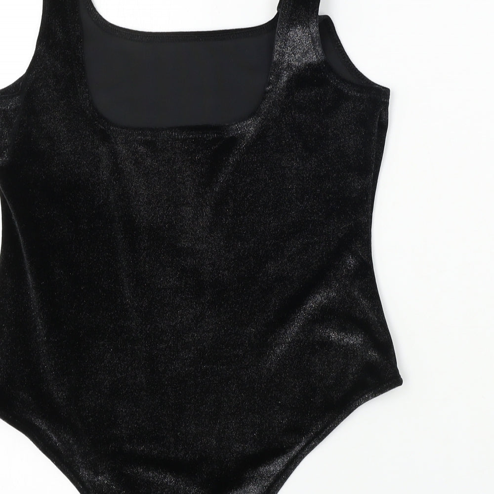 Topshop  Womens Black   Bodysuit One-Piece Size 12