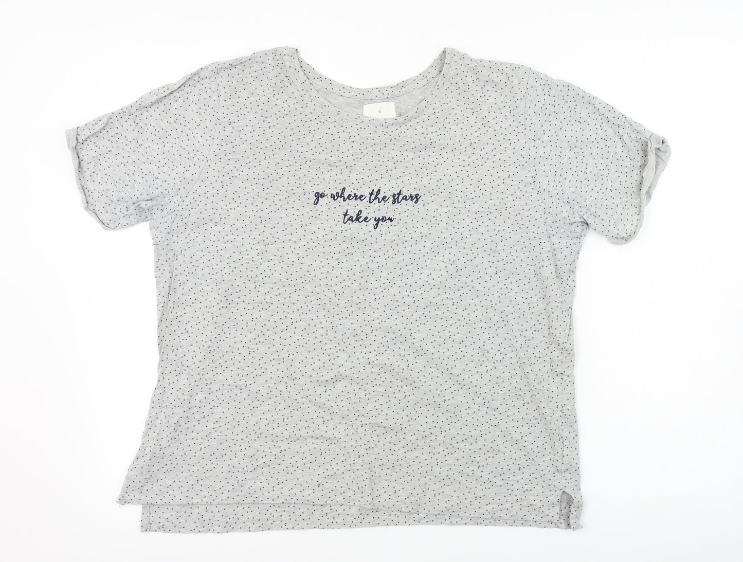 Matalan  Womens Grey   Basic T-Shirt Size L