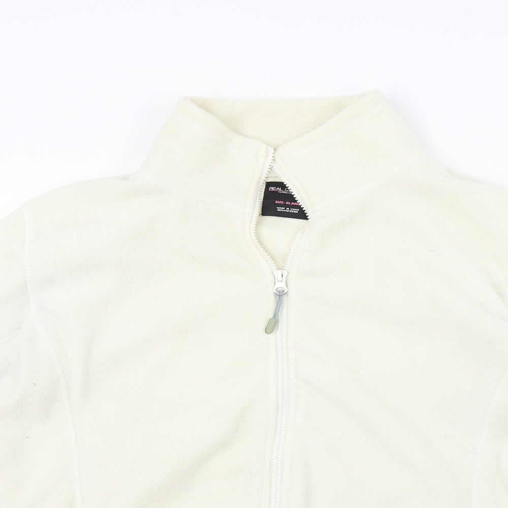Real Clothing   Womens Ivory   Full Zip Jumper Size 2XL
