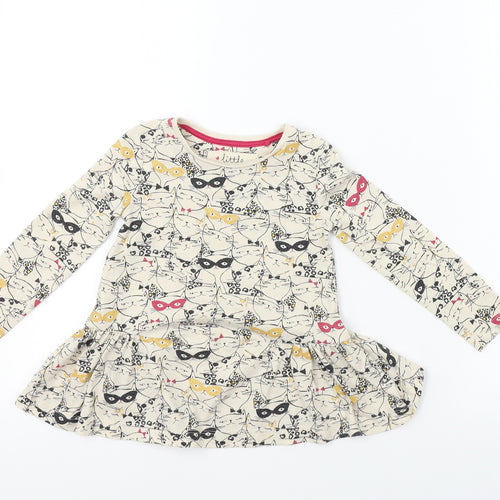TU Girls Beige Animal Print  Ball Gown  Size 2 Years