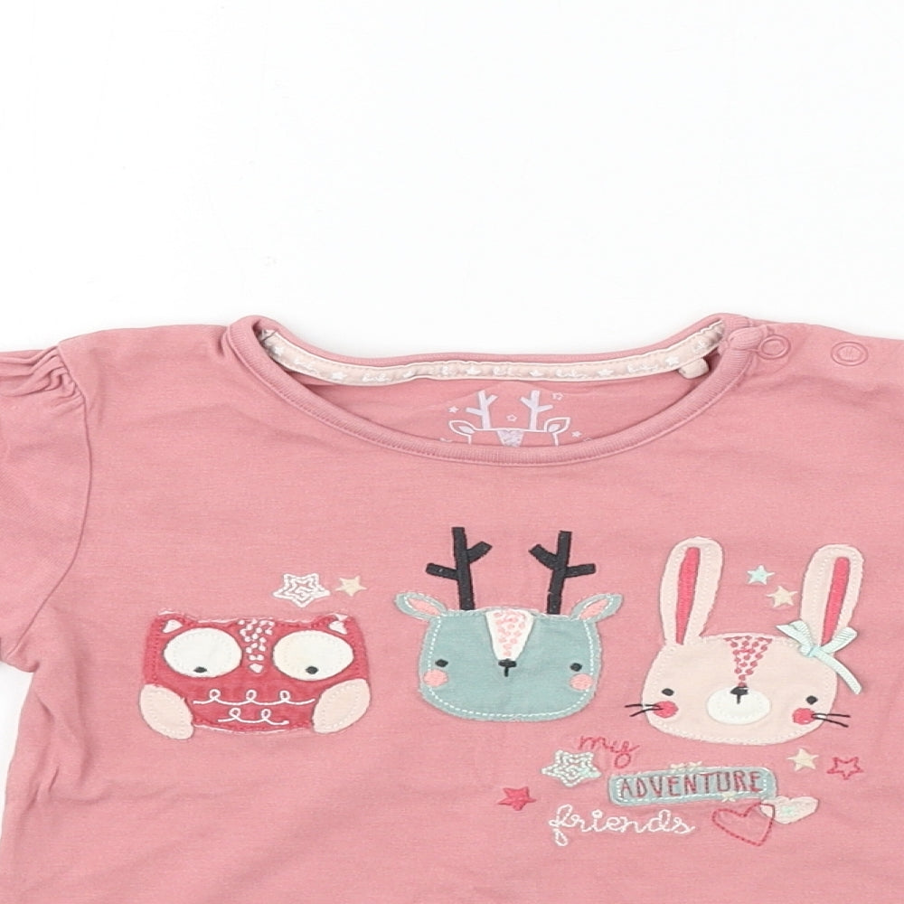 TU Girls Pink   Basic T-Shirt Size 18-24 Months