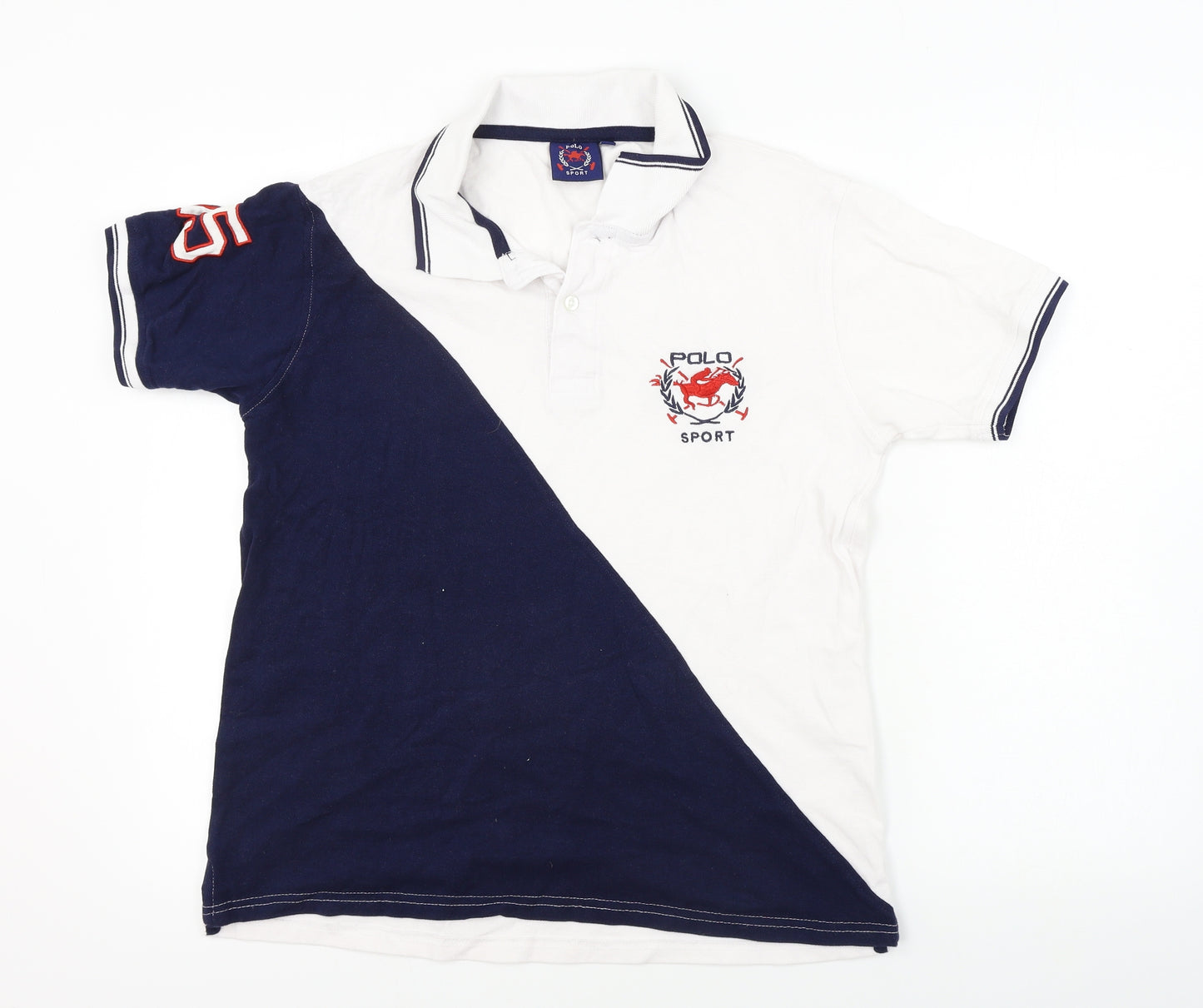 polio sport Mens White    Polo Size L