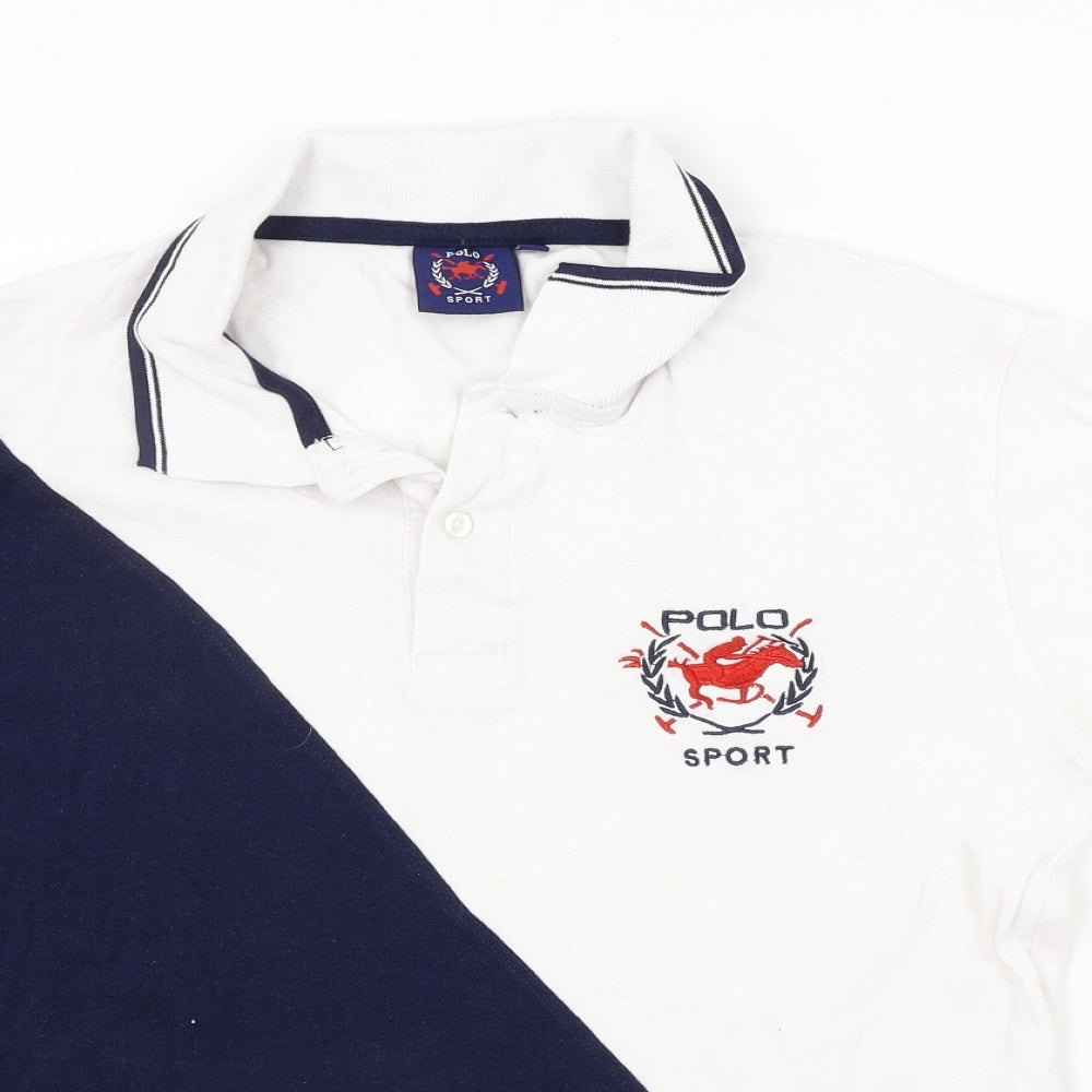 polio sport Mens White    Polo Size L