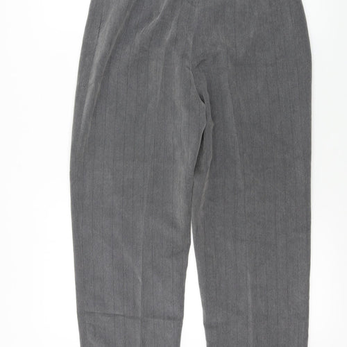 Preworn  Womens Grey Striped  Trousers  Size 12 L26 in