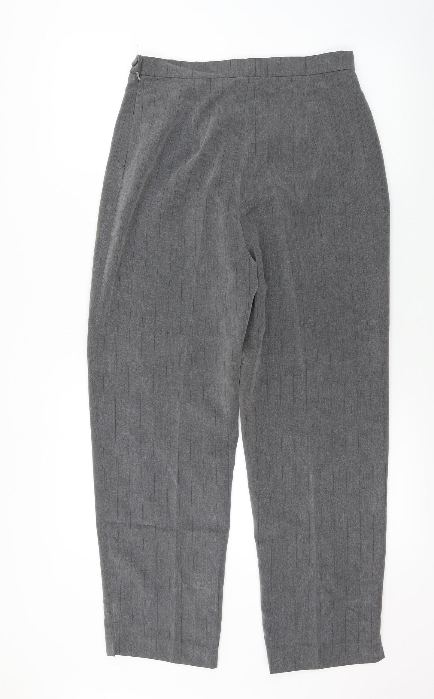 Preworn  Womens Grey Striped  Trousers  Size 12 L26 in