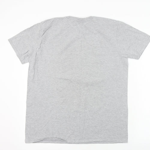 Gildan  Mens Grey    T-Shirt Size L