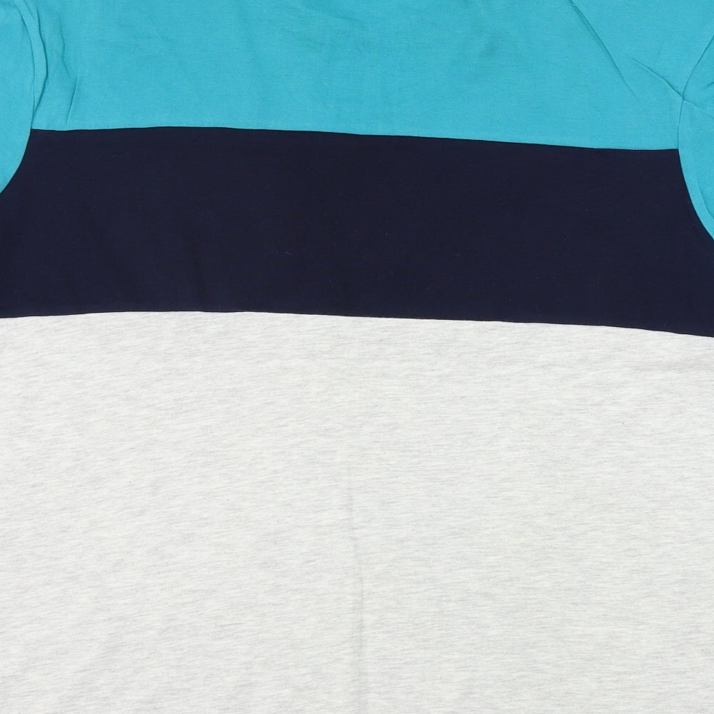 TU Mens Grey Striped   T-Shirt Size L