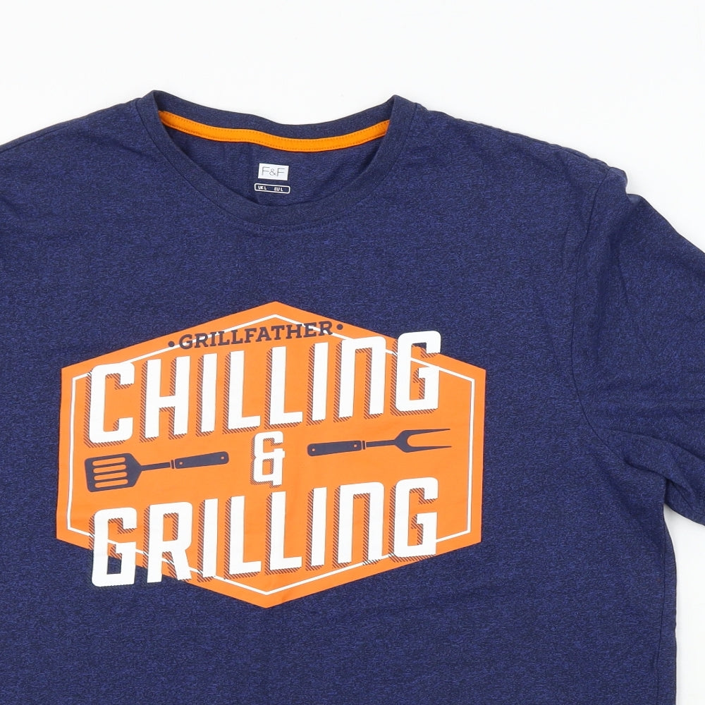 F&F  Mens Blue    T-Shirt Size L