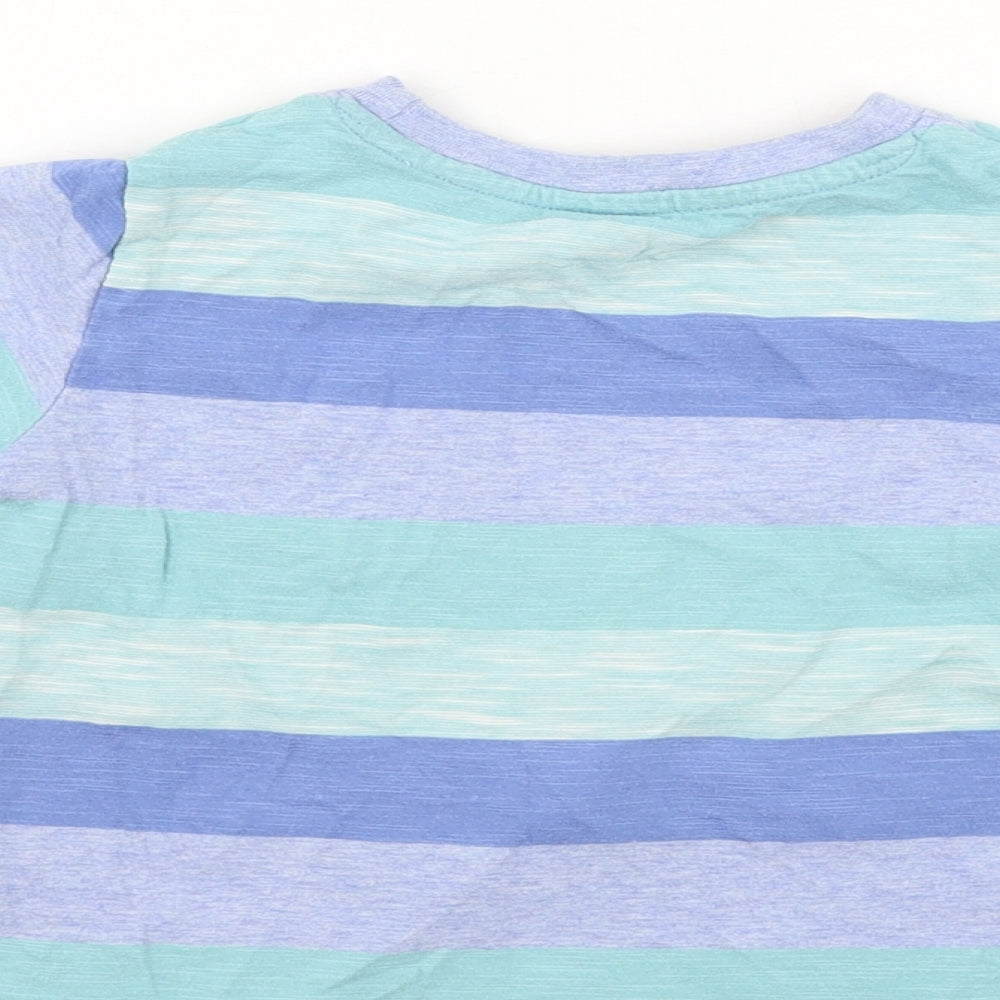 Nutmeg  Boys Blue Striped  Basic T-Shirt Size 3-4 Years