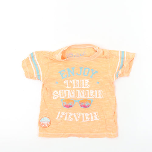 Primark  Boys Orange   Basic T-Shirt Size 2-3 Years