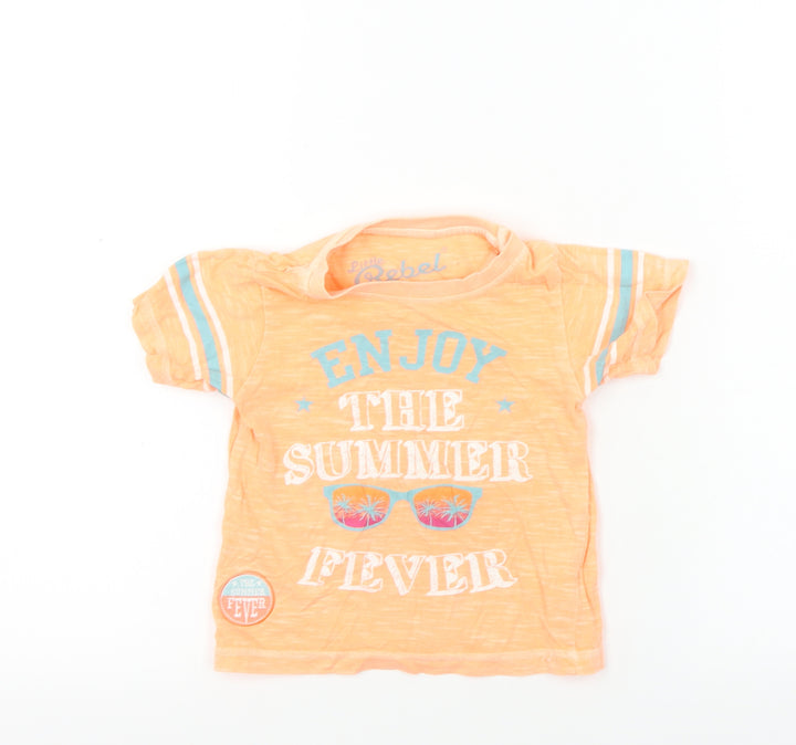 Primark  Boys Orange   Basic T-Shirt Size 2-3 Years