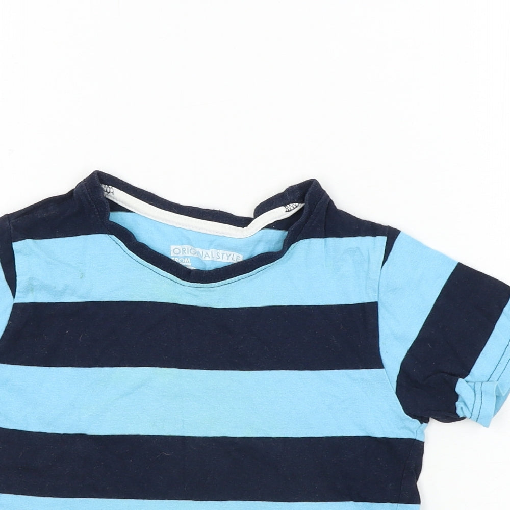 Primark  Boys Black Striped  Basic T-Shirt Size 2-3 Years