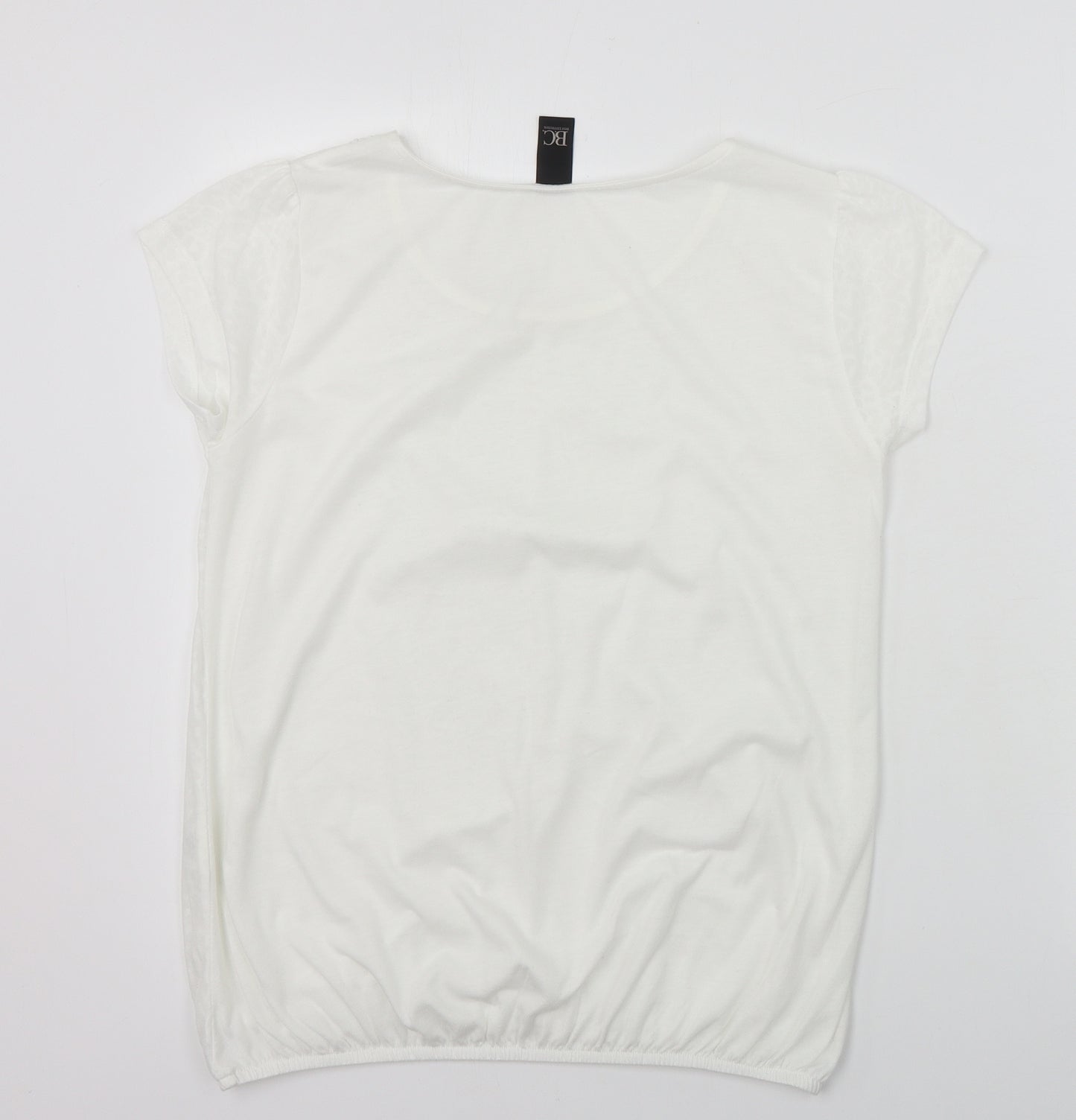 bb collections  Womens White   Basic T-Shirt Size 14