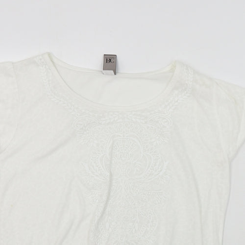 bb collections  Womens White   Basic T-Shirt Size 14