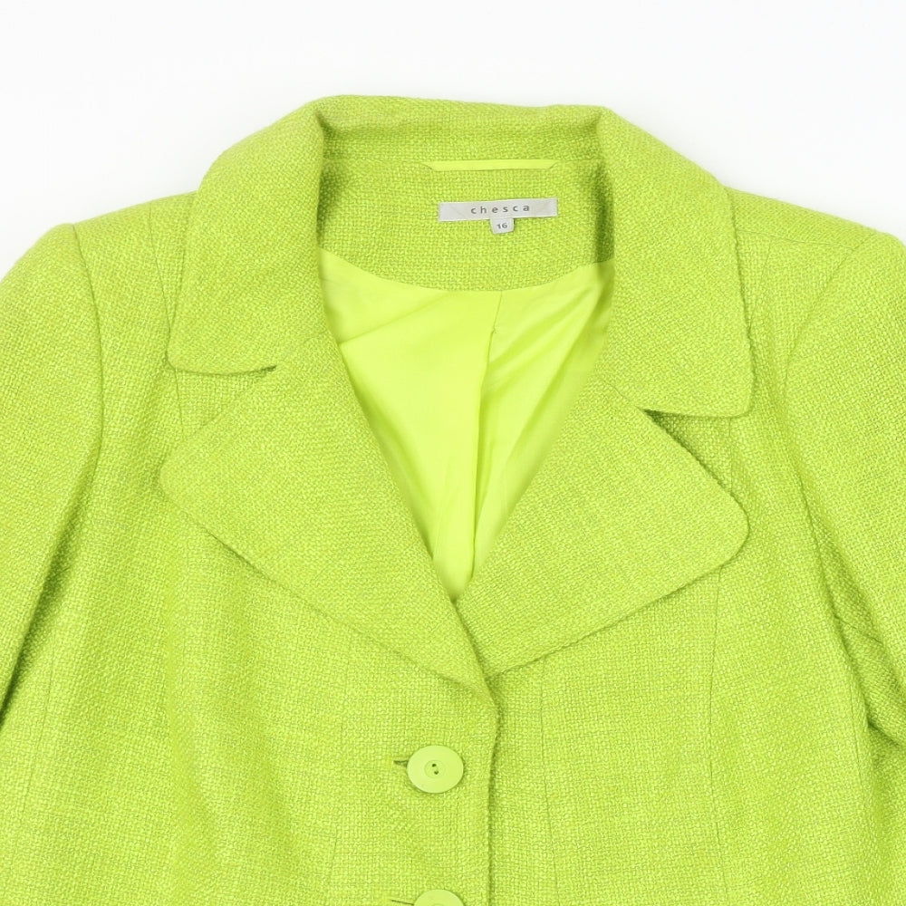 Chesca Womens Green   Jacket Blazer Size 16