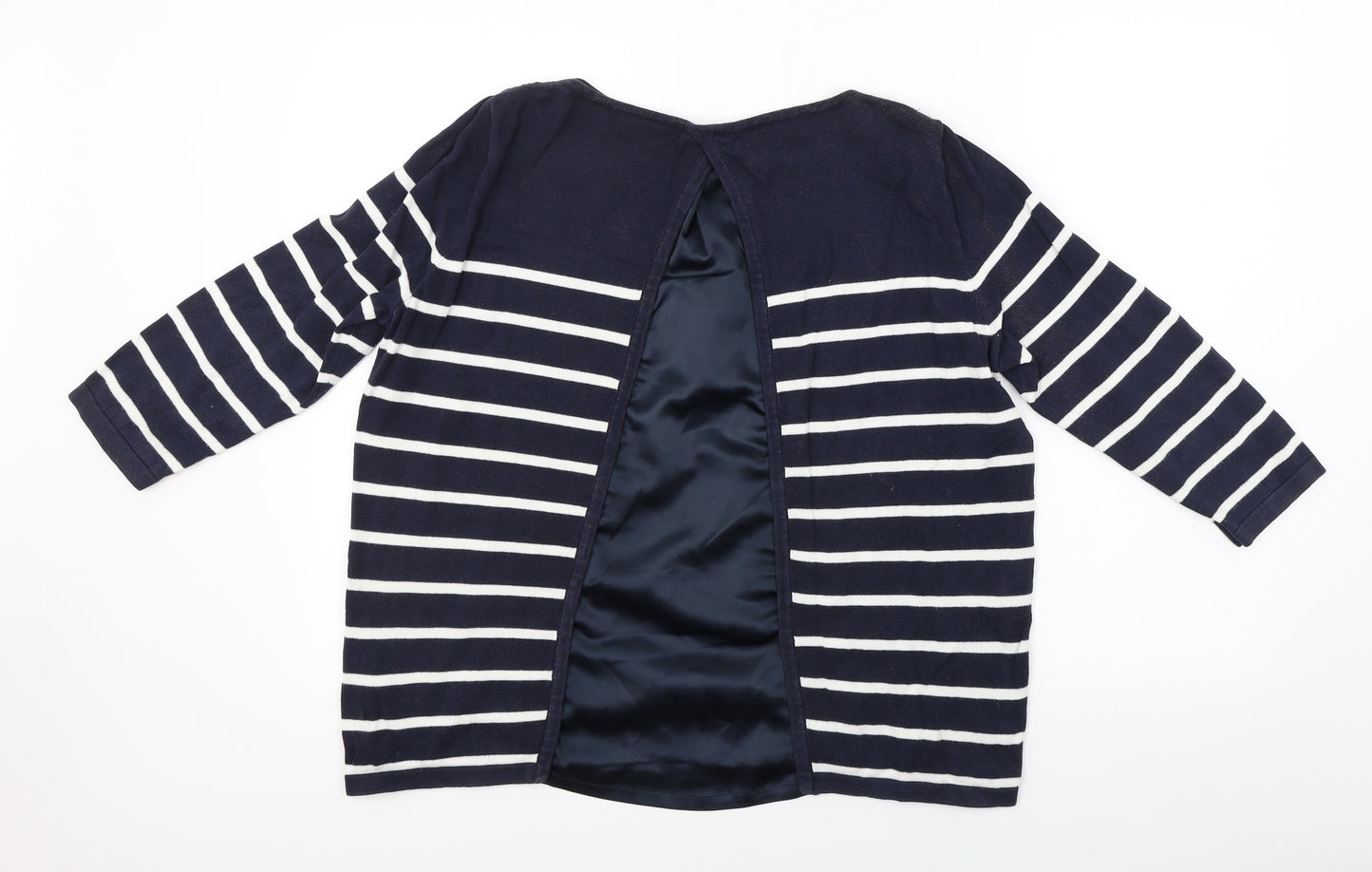 Wallis  Womens Blue Striped  Basic T-Shirt Size M