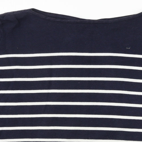 Wallis  Womens Blue Striped  Basic T-Shirt Size M