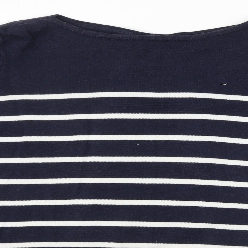 Wallis  Womens Blue Striped  Basic T-Shirt Size M