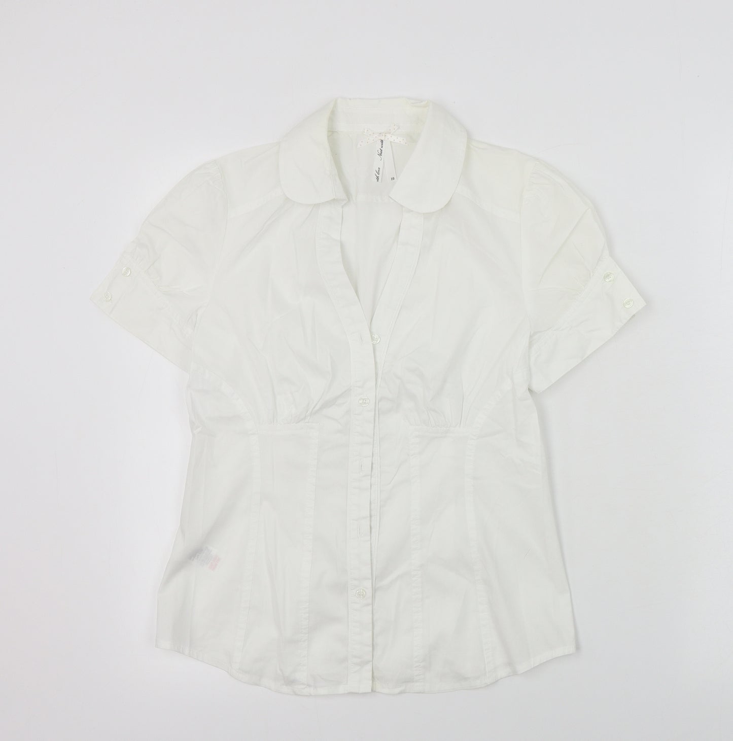 NEXT  Womens White   Basic Button-Up Size 10
