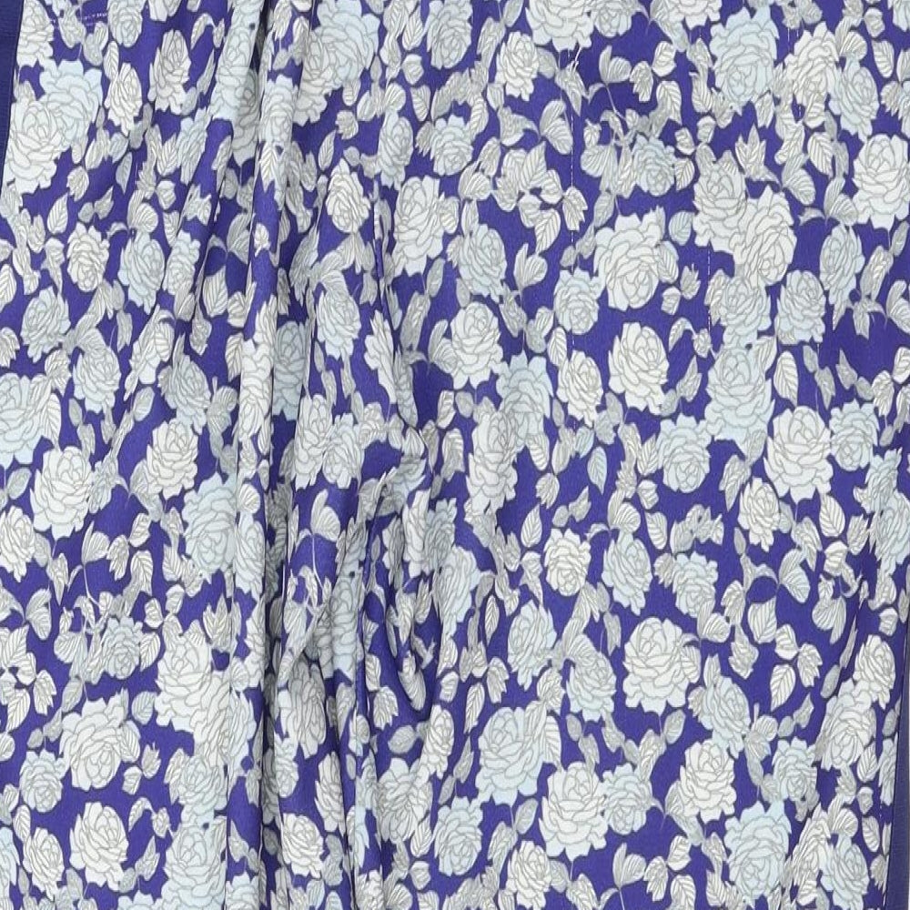 ASOS  Womens Blue Floral  Trousers  Size 12 L24 in